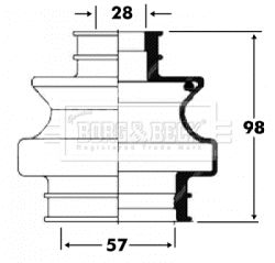 BORG & BECK Paljekumisarja, vetoakseli BCB6119